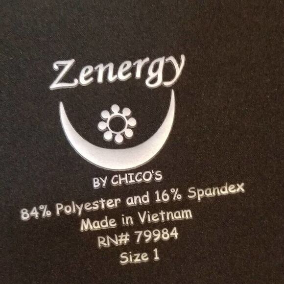 𝅺Chico's zenergy active athletic‎ black jacket med - Picture 3 of 5